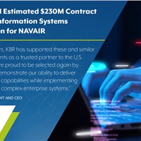 KBR Awarded Estimated $230M Contract Supporting Information Systems Modernization for NAVAIR