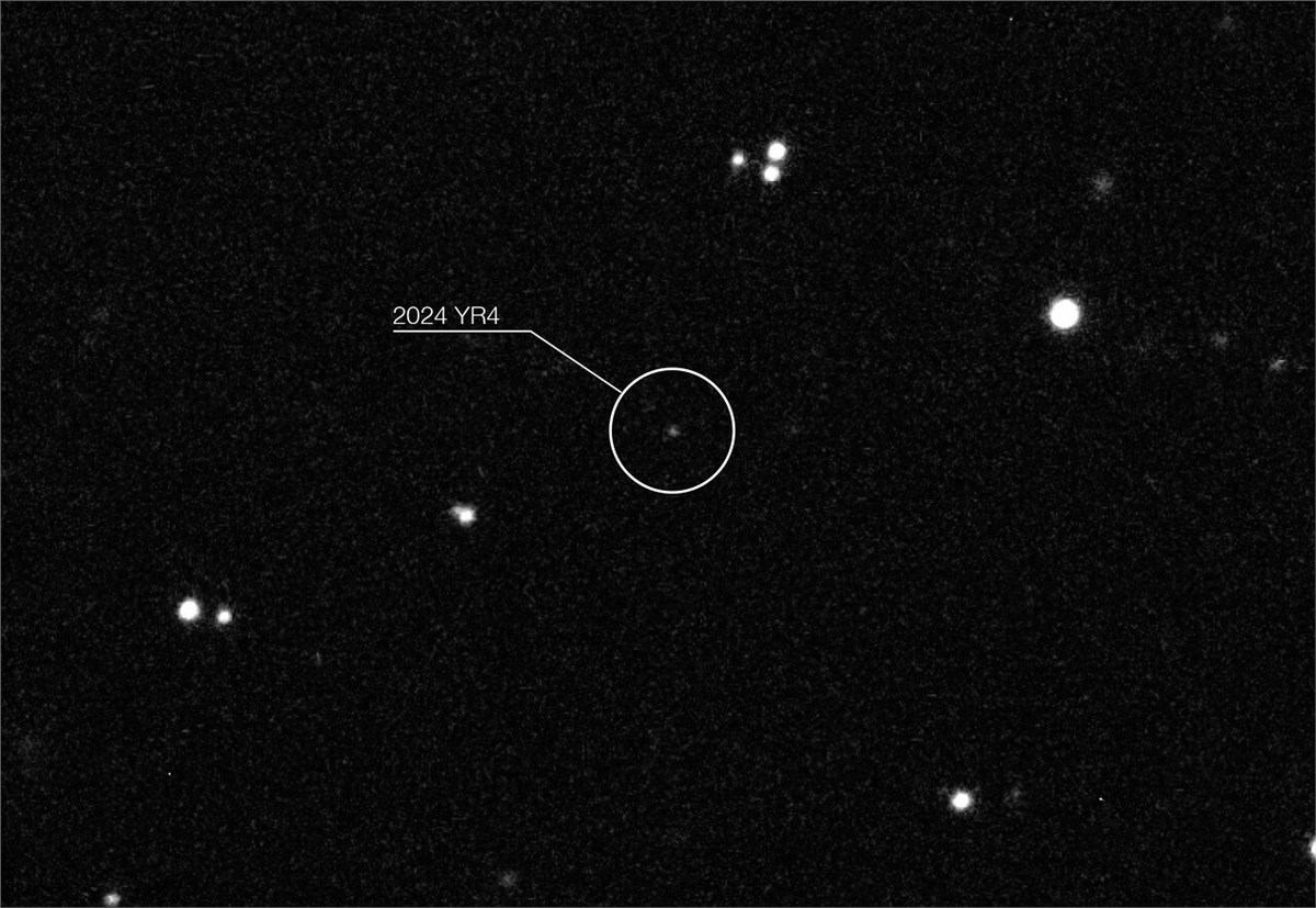 ESO Observations Help Almost Fully Rule Out 2024 YR4 Asteroid Impact Asteroid 2024 YR4 observed with ESO's VLT European Southern Observatory (ESO) &copy;