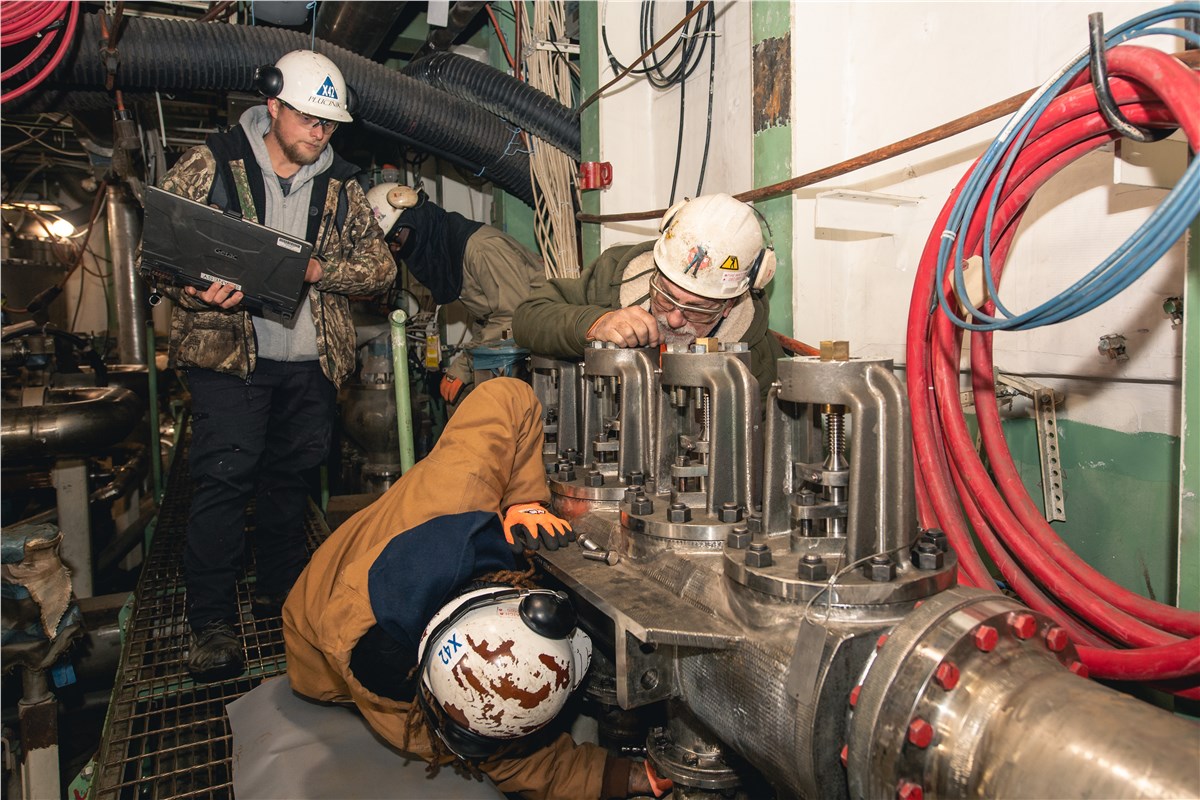 HII Installs 1st Additively Manufactured Valve Manifold Assembly on Aircraft Carrier at Newport News Shipbuilding  Ashley Cowan/HII &copy;