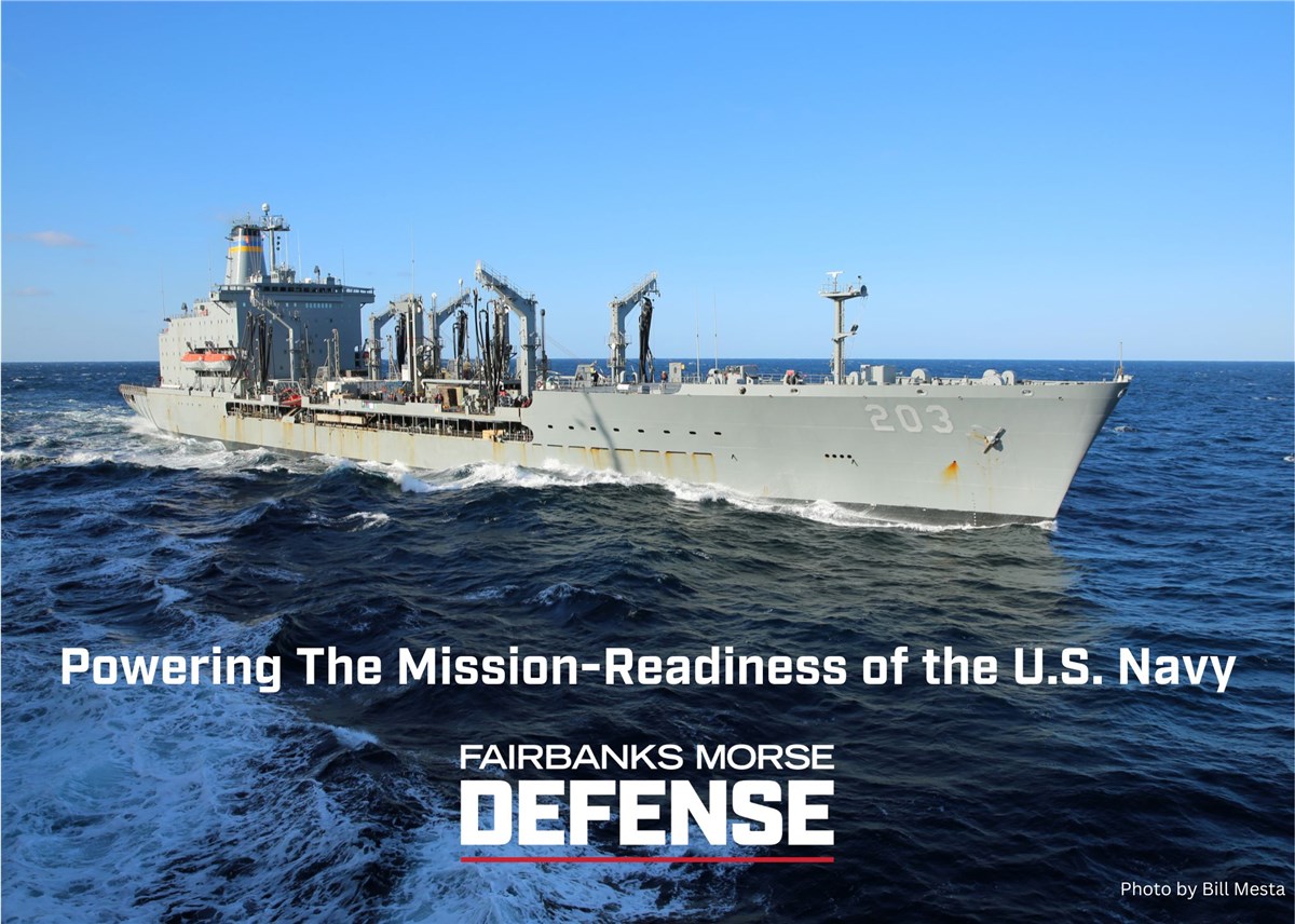 Fairbanks Morse Defense Selected to Supply Main Propulsion Engines for Future USNS Dolores Huerta (T-AO 214)  Fairbanks Morse Defense &copy;