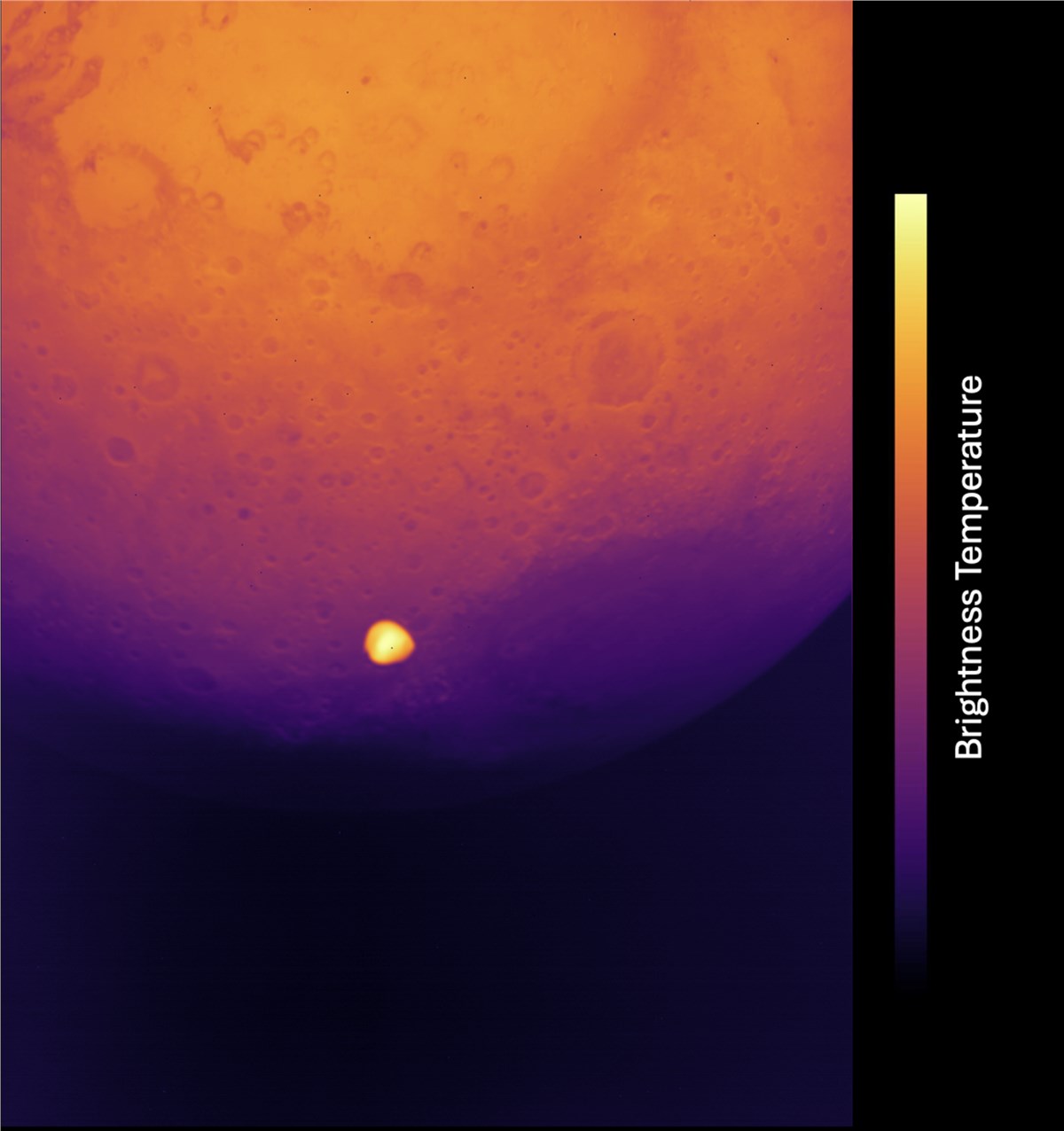 Hera Asteroid Mission Spies Mars's Deimos Moon Mars and Deimos viewed by Hera's TIRI ESA/JAXA &copy;