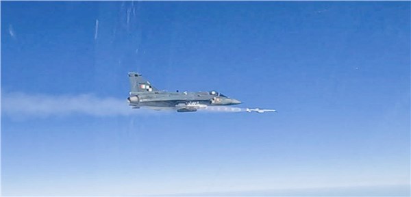 Tejas LCA AF MK1 Test-fires Beyond Visual Range Air-to-Air Missile