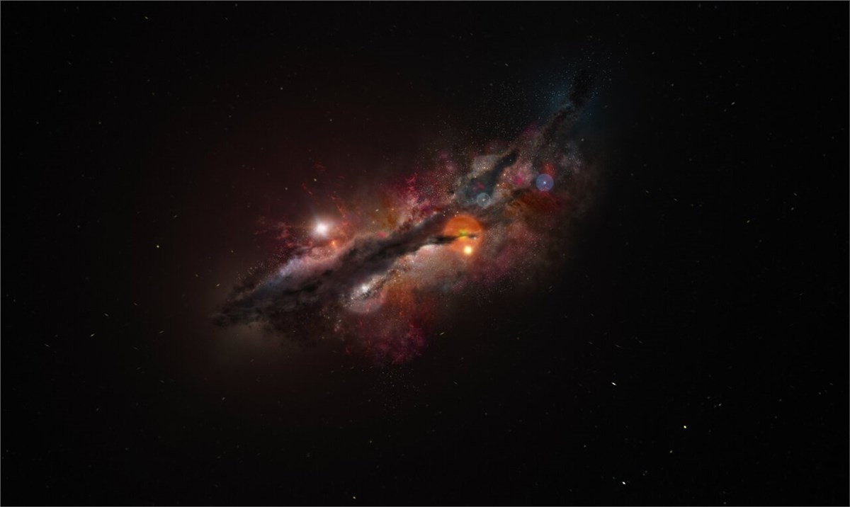 Oxygen Discovered in Most Distant Known Galaxy Artist's impression of JADES-GS-z14-0 European Southern Observatory (ESO) &copy;