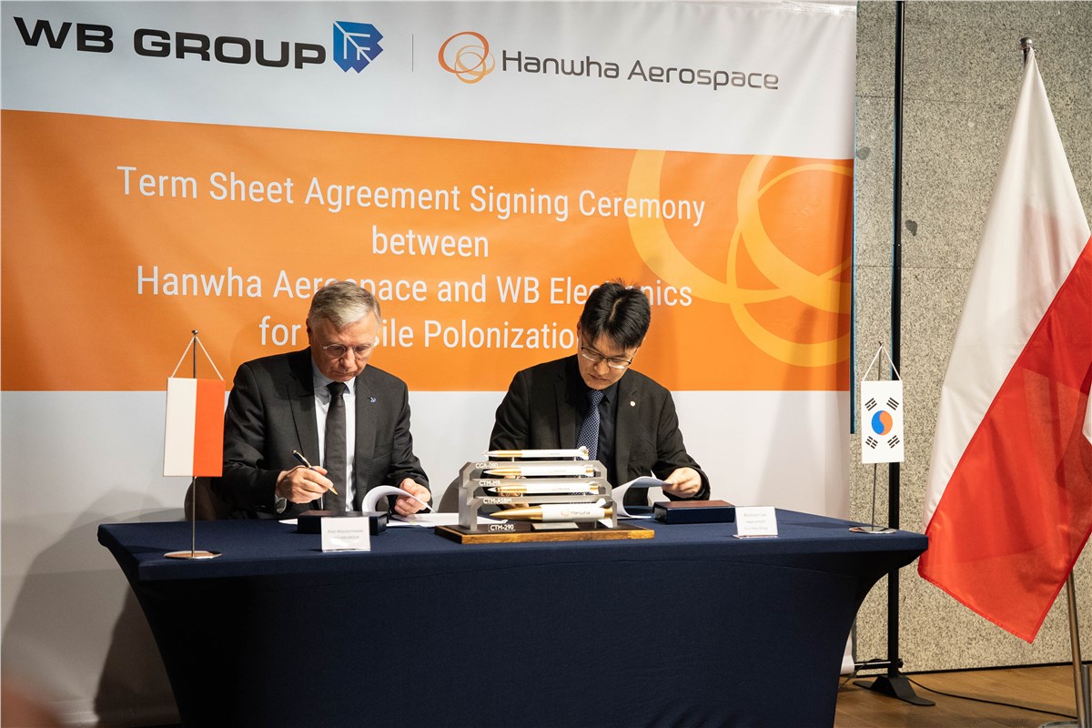 Hanwha and WB Group Sign Term Sheet Agreement for Guided Missile JV in Poland  Hanwha Aerospace &copy;