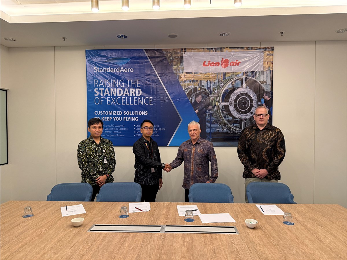 Lion Air, Indonesia's Largest Privately Run Airline, Selects StandardAero for CFM56-7B Engine Maintenance, Repair & Overhaul Support  StandardAero &copy;