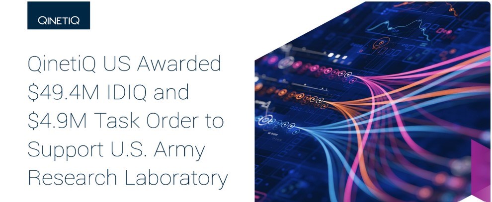 QinetiQ US Awarded $49.4M IDIQ and $4.9M Task Order to Support US ARL with Sensor Data Collection and Management  QinetiQ US &copy;