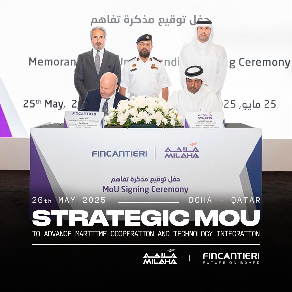 Milaha and Fincantieri Sign Strategic MoU to Advance Maritime Cooperation and Technology Integration  Fincantieri &copy;