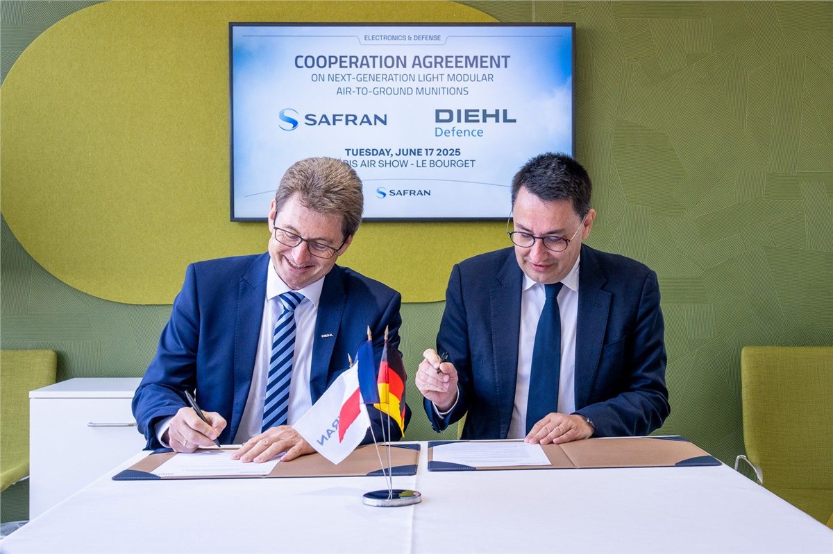 Diehl Defence and Safran Sign Cooperation Agreement to Co-develop Next-generation Light Modular Air-to-Gound Munitions  Diehl Defence &copy;