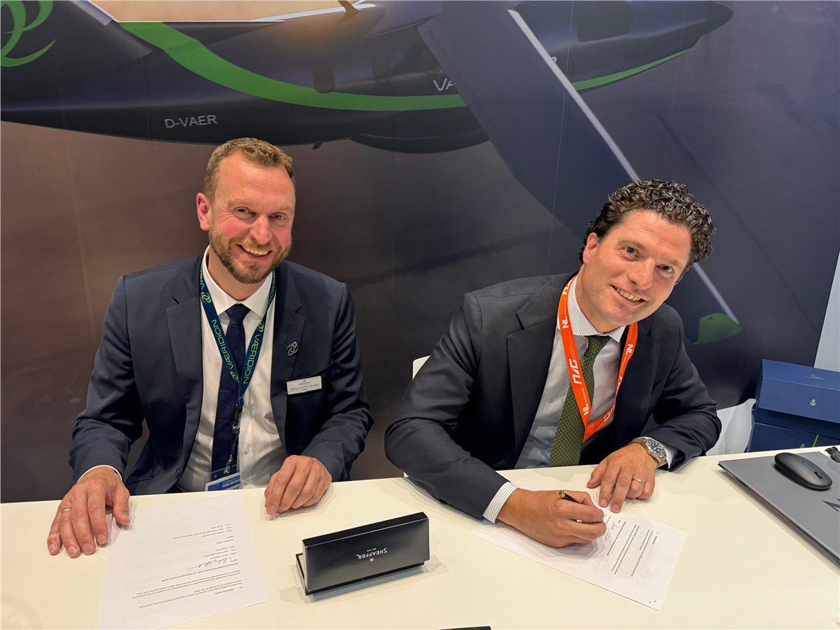 VAERIDION and NLR Sign MoU to Accelerate Research and Development of Electric Microliner Aircraft  Vaeridion &copy;