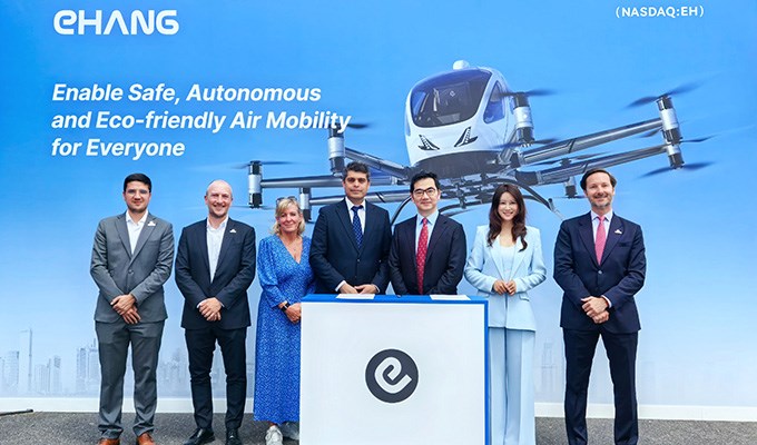 EHang and ANRA Sign MoU at Paris Air Show to Accelerate Urban Air Mobility  EHang &copy;