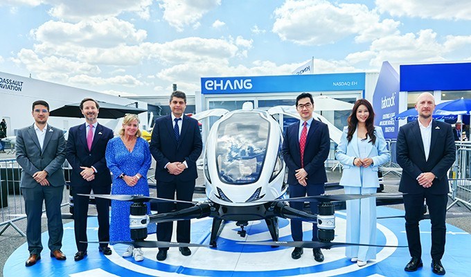 EHang and ANRA Sign MoU at Paris Air Show to Accelerate Urban Air Mobility  EHang &copy;