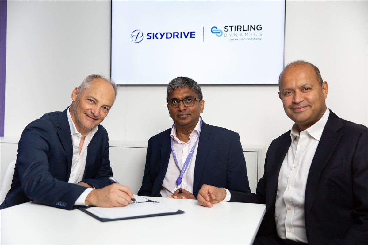 SkyDrive Partners with Stirling Dynamics to Design and Manufacture Pilot Control Stick for SKYDRIVE SD-05 Production Aircraft  Skydio &copy;