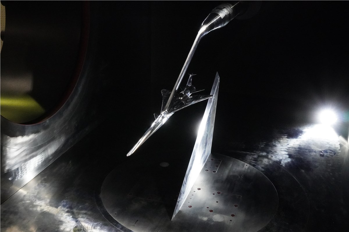 X-59 Model Tested in Japanese Supersonic Wind Tunnel  JAXA &copy;