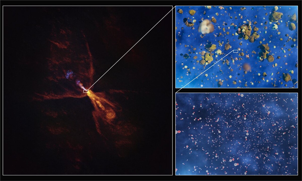 for the First Time, Astronomers Witness the Dawn of a New Solar System Formation of silicates around baby star HOPS-315 European Southern Observatory (ESO) &copy;