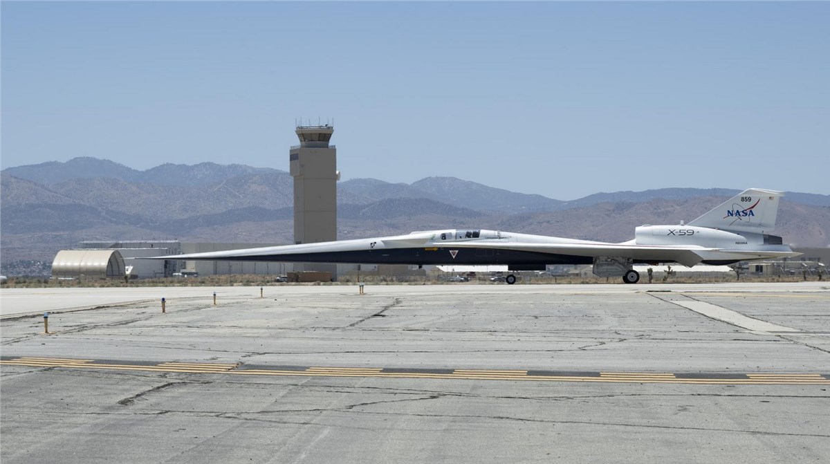 NASA's X-59 Quiet Supersonic Aircraft Begins Taxi Tests  NASA/Carla Thomas &copy;