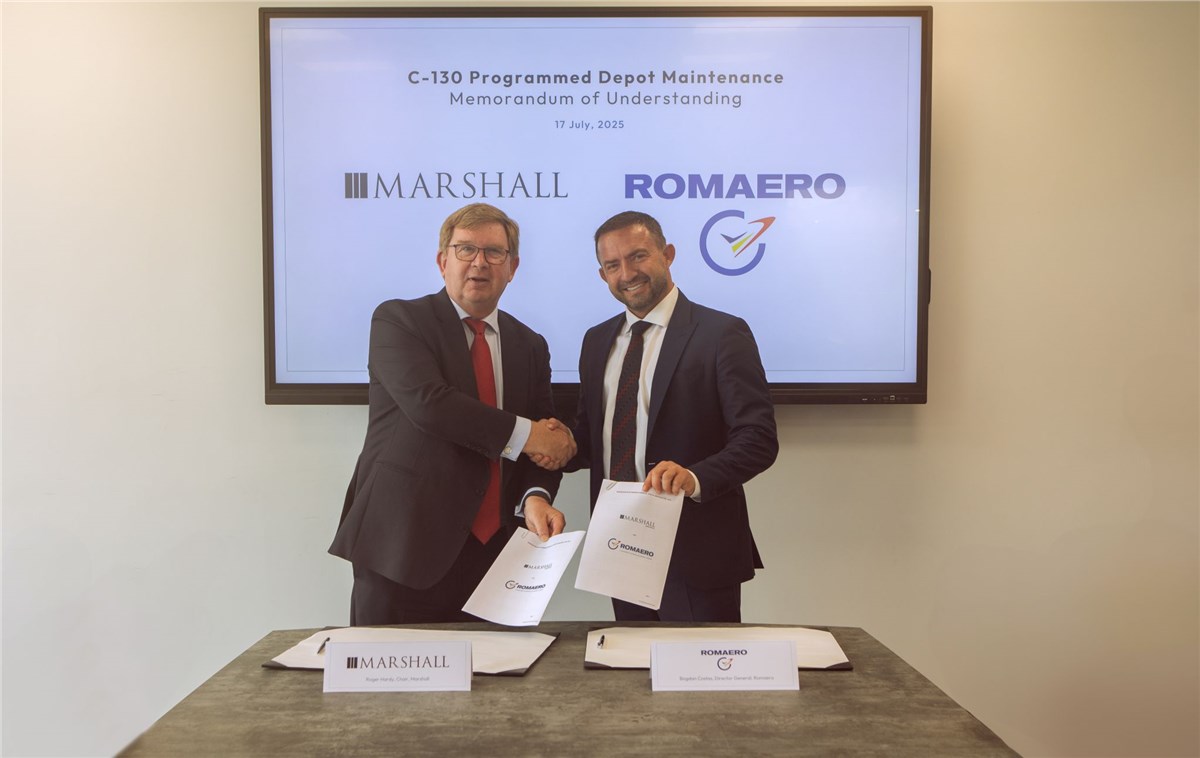Romaero and Marshall Exploring Military MRO Collaboration to Advance Romania's Airlift Ambitions  Marshall &copy;