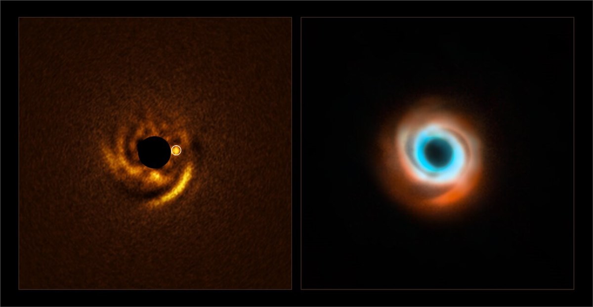 Astronomers Witness Newborn Planet Sculpting the Dust Around It A planet candidate around the star HD 135344B European Southern Observatory (ESO) &copy;