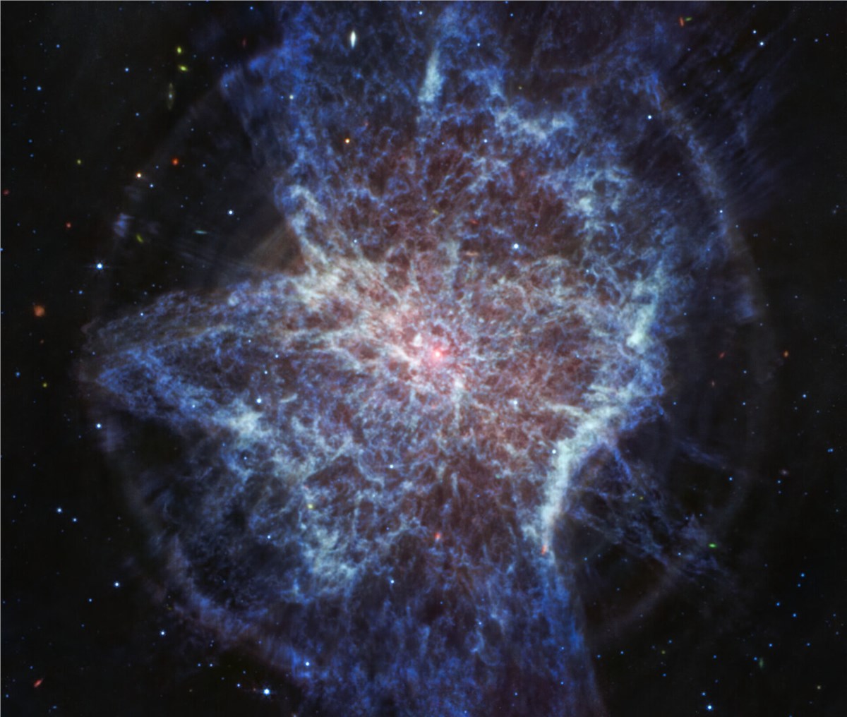 Webb Traces Details of Complex Planetary Nebula NGC 6072 (MIRI image) NASA, ESA, CSA, STScI &copy;