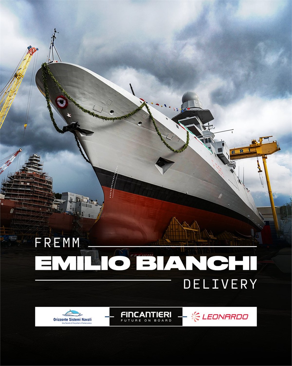 10th FREMM  Unit "Emilio Bianchi" Delivered to the Italian Navy  Fincantieri &copy;