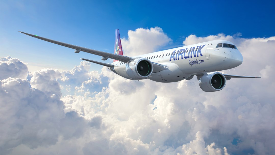 Embraer E190-E2 and E195-E2 Aircraft Receive Type Certification from South African Civil Aviation Authority  Embraer &copy;