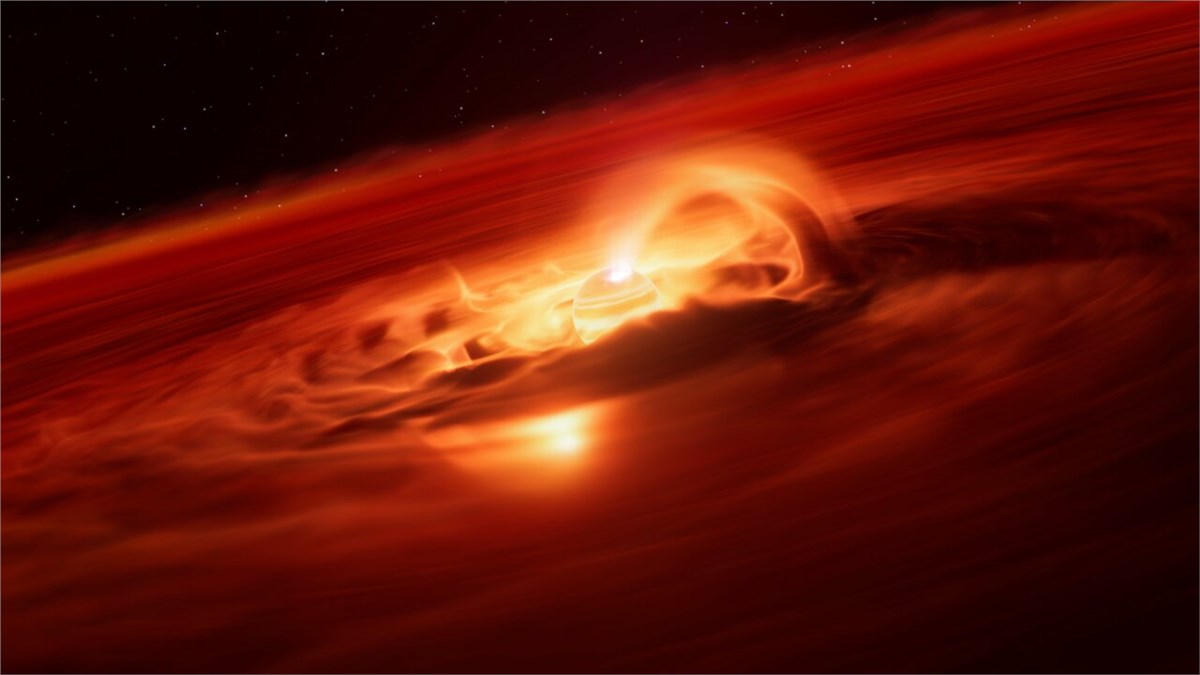 Six Billion Tonnes a Second: Rogue Planet Found Growing at Record Rate Illustration of the rogue planet Cha 1107-7626 European Southern Observatory (ESO) &copy;