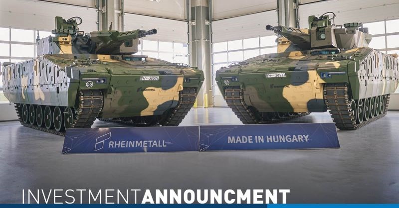 Rheinmetall Hungary Zrt. - Investment announcement ceremony in Zalaegerszeg  Rheinmetall AG &copy;