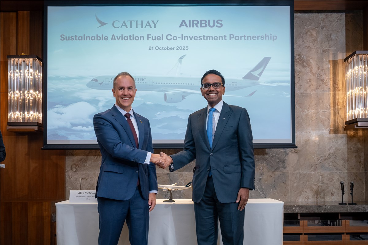 Airbus and Cathay Form Co-Investment Partnership for Scaling SAF Adoption  Airbus Group, Inc. &copy;