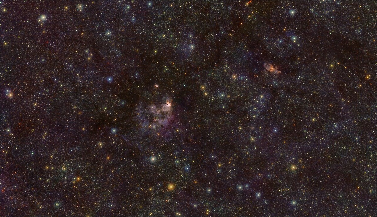New Image Captures Spooky Bat Signal in the Sky RCW 94/95 nebulae infrared light European Southern Observatory (ESO) &copy;