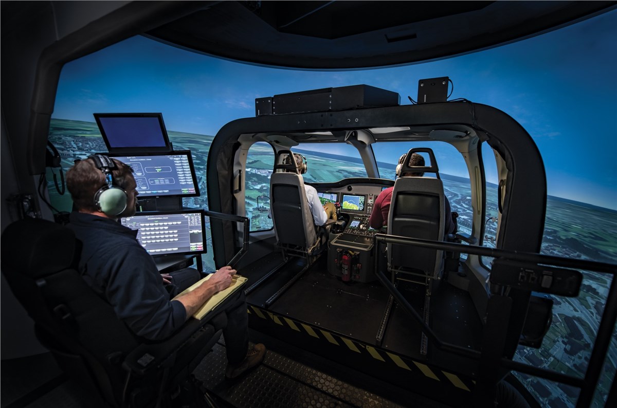TRU Simulations Bell 525 Flight Simulator receives FAA Interim Level C qualification  TRU Simulation + Training &copy;