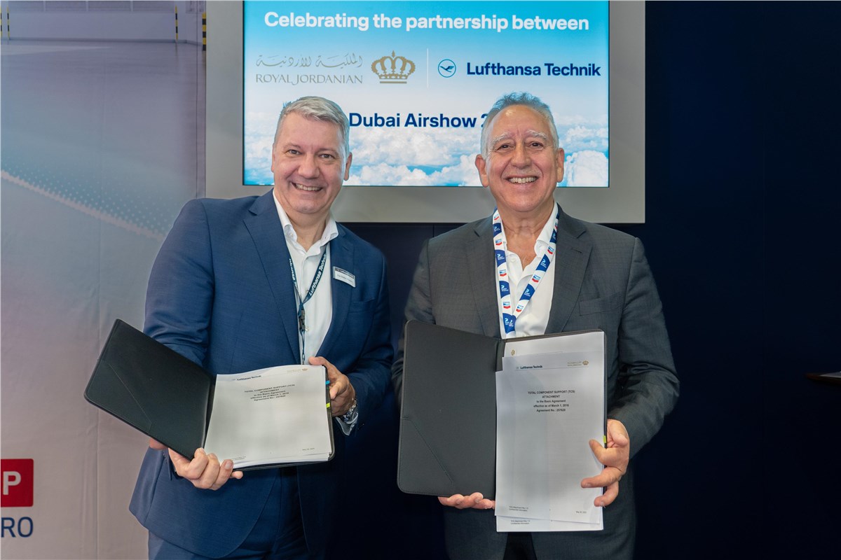 Lufthansa Technik and Royal Jordanian partner on aircraft component support  Lufthansa Technik &copy;