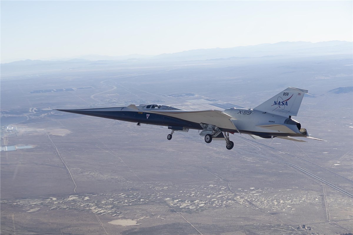 NASA's X-59 Completes 1st Flight, Prepares for More Flight Testing  NASA/Lori Losey &copy;