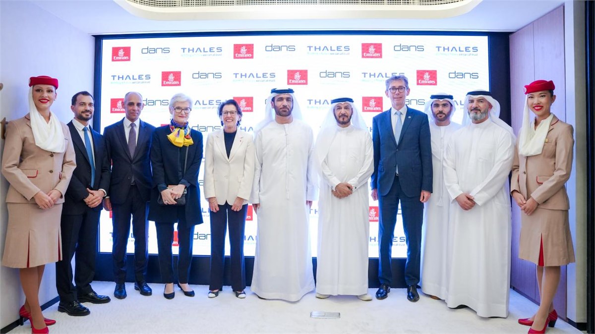 Dubai Air Navigation Services, Emirates Airline, and Thales sign Collaborative Research Agreement to advance flight efficiency through innovative solutions  Thales &copy;