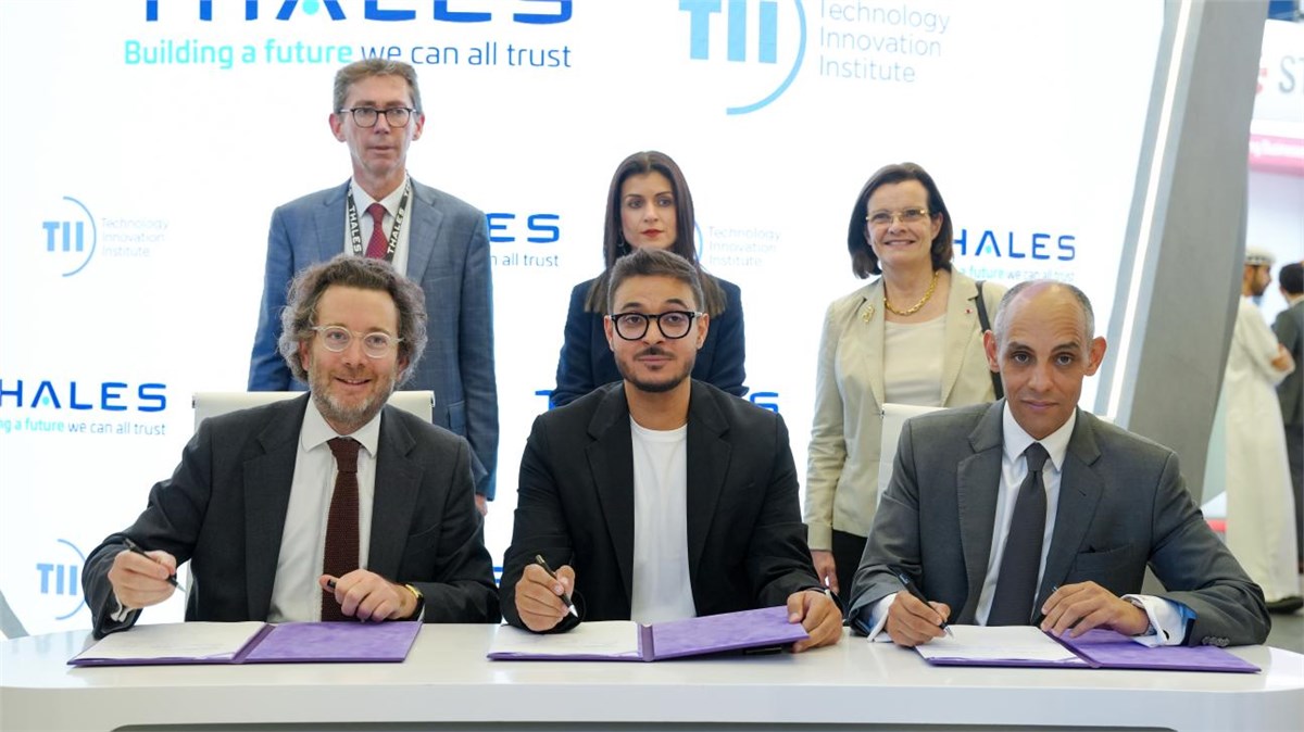 Technology Innovation Institute and Thales Partner to Advance Research in Quantum, Autonomy, and Directed Energy  Thales &copy;