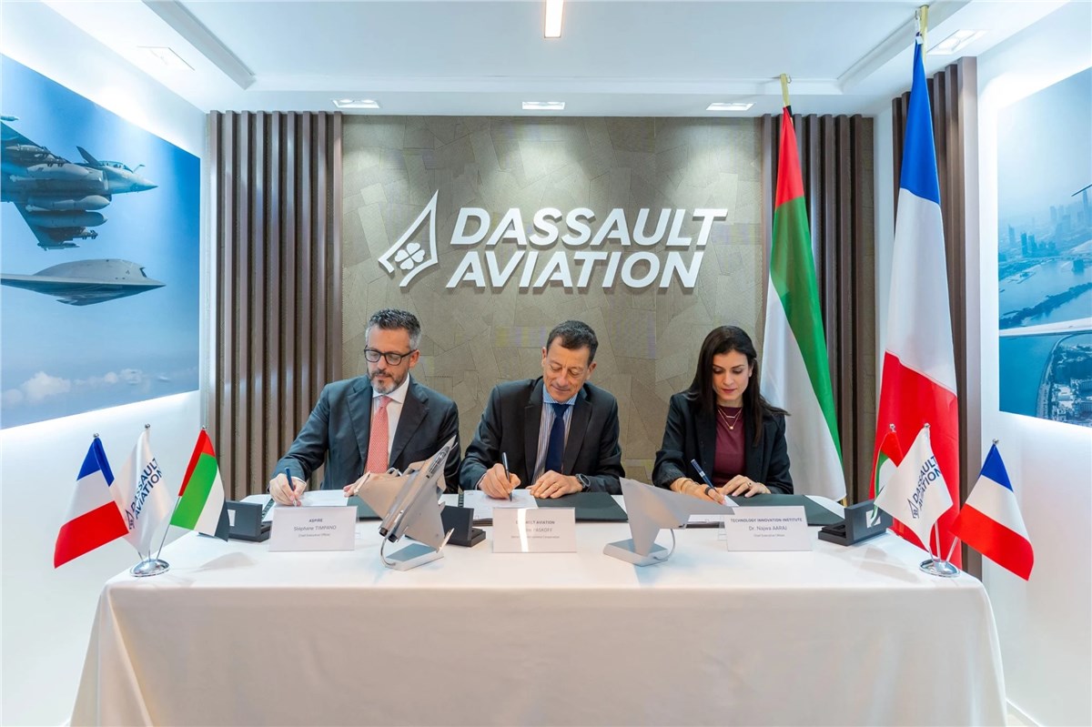 Dassault Aviation, TII, and ASPIRE Sign Strategic Cooperation Agreement to Drive Next-gen Aerospace Innovation at Dubai Airshow 2025  Dassault Aviation &copy;