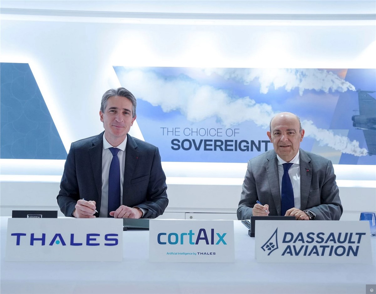Dassault Aviation and cortAIx sign a strategic partnership for a sovereign AI serving the air combat of the future  Thales &copy;
