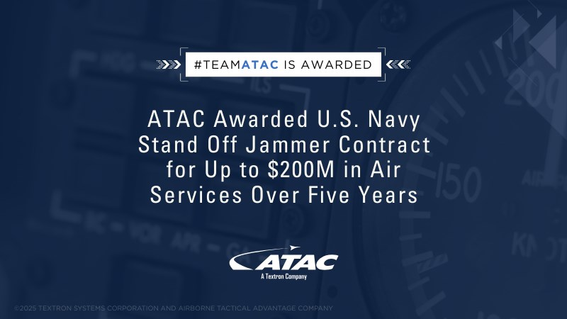 ATAC Awarded US Navy Stand Off Jammer Contract for Up to $200M in Air Services Over 5 Years  Textron &copy;