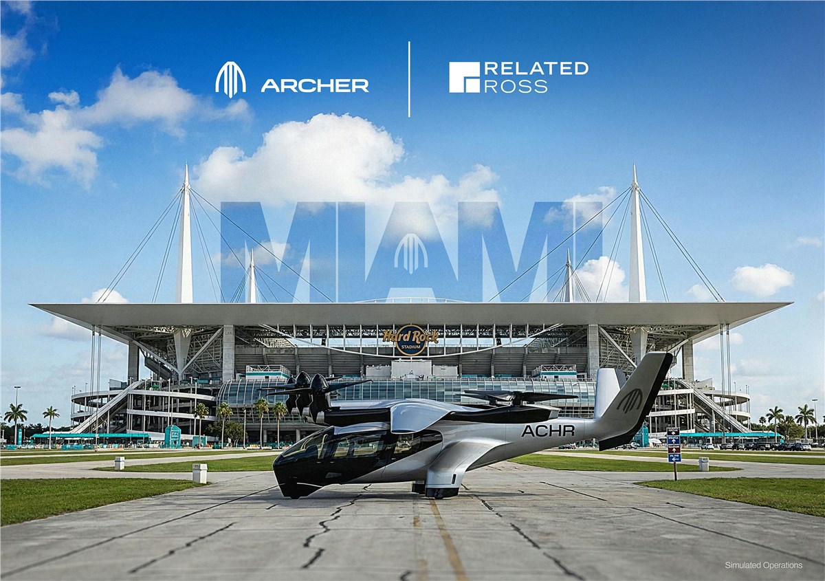 Archer Reveals Plans for Miami Air Taxi Network Featuring Partnerships With Related Ross and Magic City Innovation District  Archer Aviation &copy;