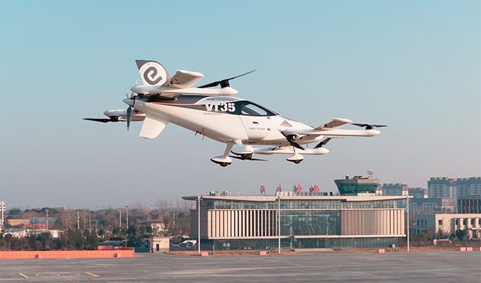 EHang VT35 Completes Its 1st Public Flight in Hefei  EHang &copy;