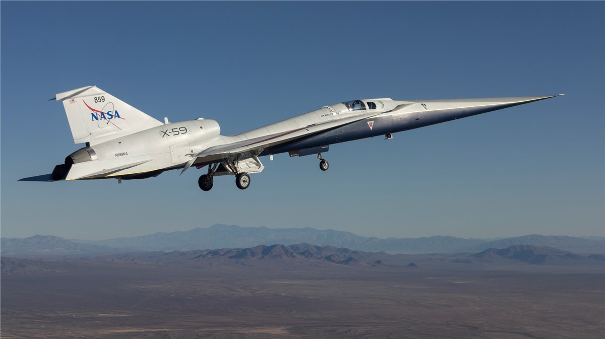 NASA Chase Aircraft Ensures X-59's Safety in Flight  NASA/Lori Losey &copy;