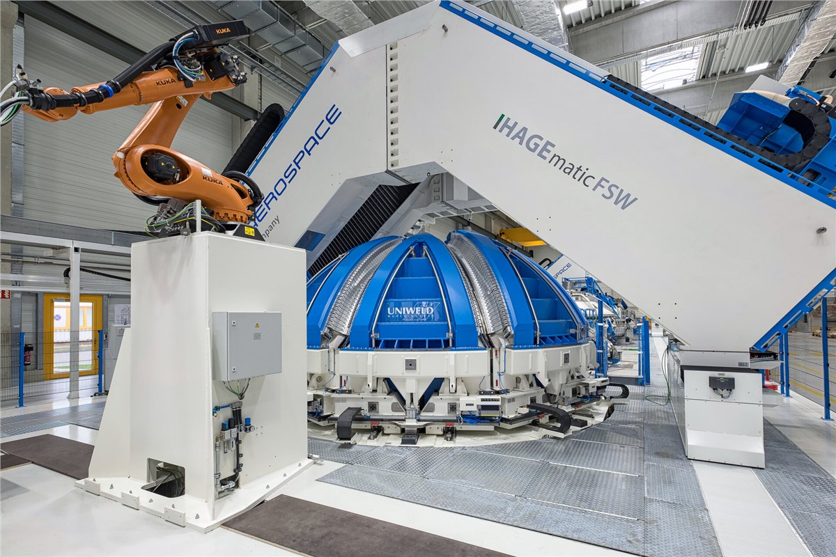 Artificial Intelligence in Manufacturing Rocket Parts Friction stir welding machine at MT Aerospace MT Aerospace  &copy;