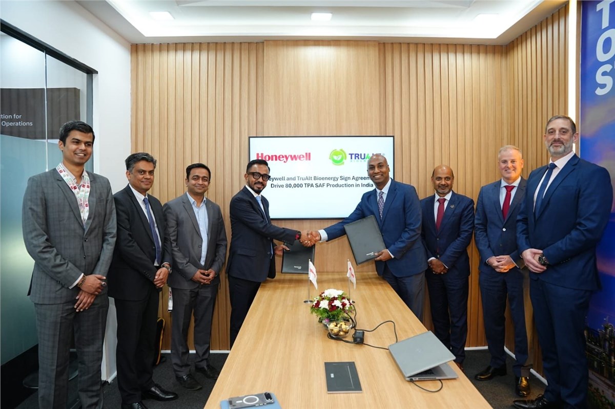 Honeywell and TruAlt Bioenergy Sign Agreement to Drive 80,000 TPA SAF Production in India  TruAlt Bioenergy &copy;