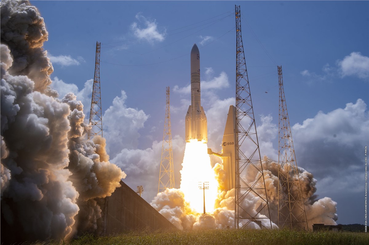 More Boosters, More Power: Ariane 6 Lifts Off With 4 Boosters for the 1st Time More power: 1st Ariane 6 with 4 boosters launched ESA/CNES/Arianespace/ArianeGroup/Optique video du CSG-P. Piron  &copy;