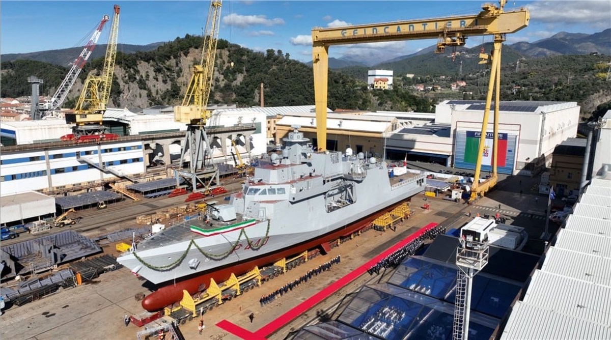 Launch of the 1st Next-Gen OPV for the Italian Navy OPV Vivaldi Fincantieri &copy;
