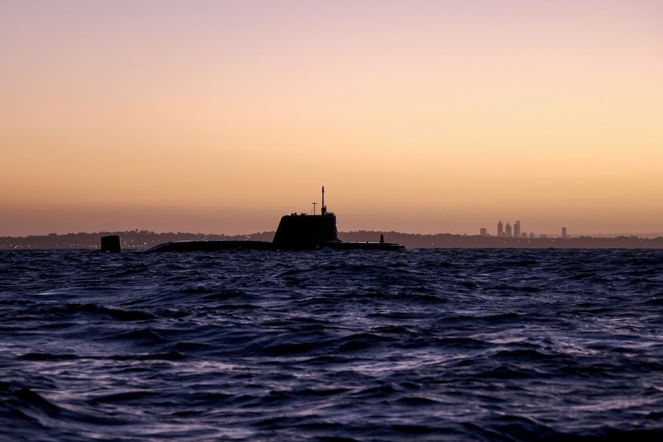 UK Submarine Arrives in Australia in AUKUS Partnership 1st  Ministry of Defence (United Kingdom) &copy;