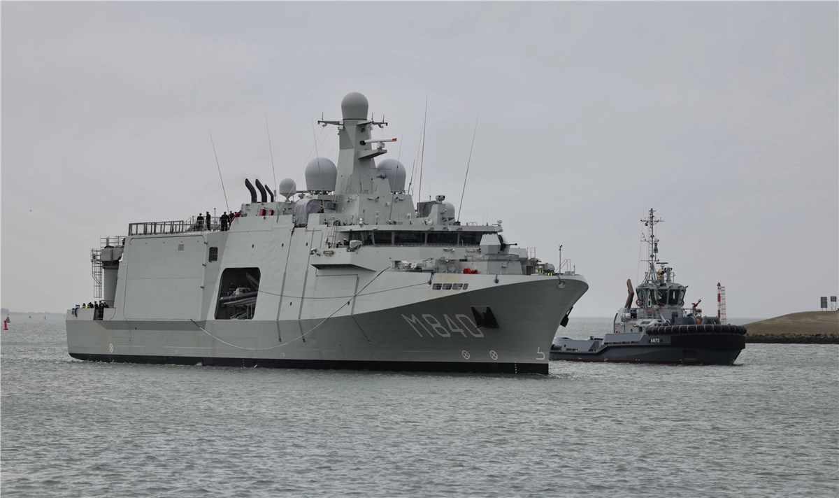 Delivery of the Vlissingen, the 2nd Mine Countermeasure Vessel of the Belgian-Dutch RMCM Programme  Dutch Ministry of Defence  &copy;