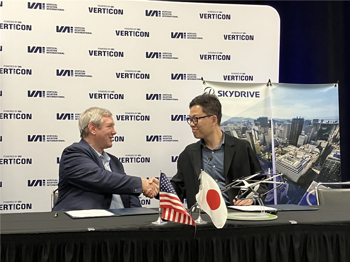 Leading Japanese eVTOL manufacturer SkyDrive Expands Strategic Network in Southeastern USA, focused on Florida LOI Signing Ceremony at VERTICON 2026 SkyDrive &copy;