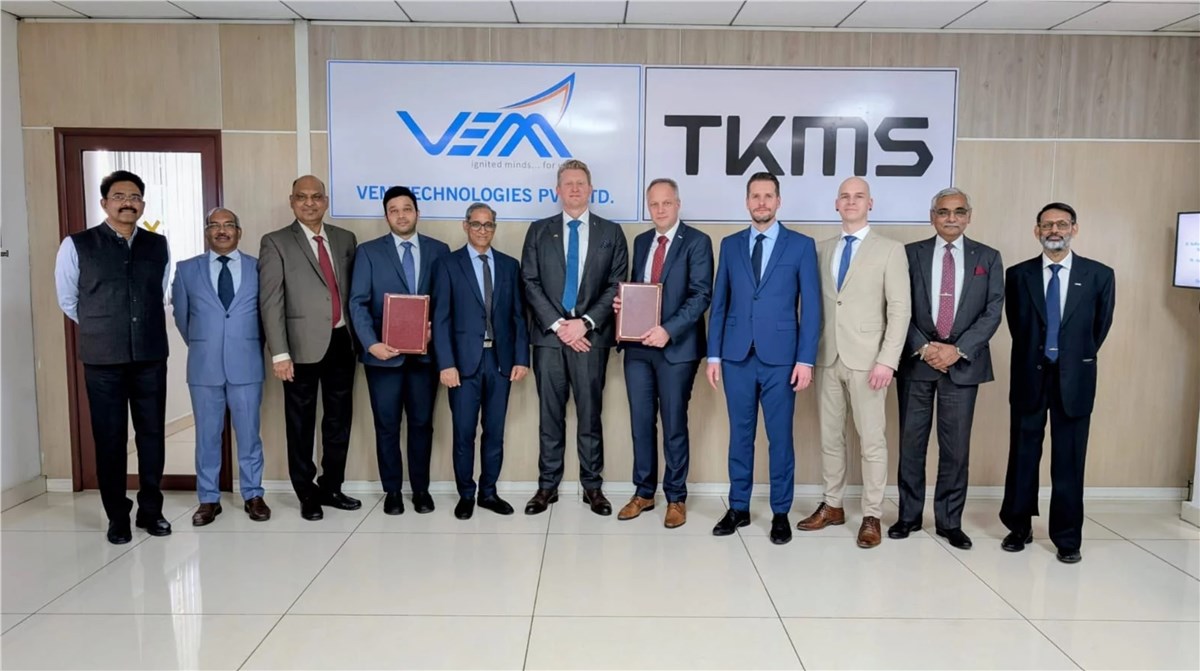 TKMS and VEM Sign Teaming Agreement for Joint Torpedo Production in India  thyssenkrupp Marine System &copy;
