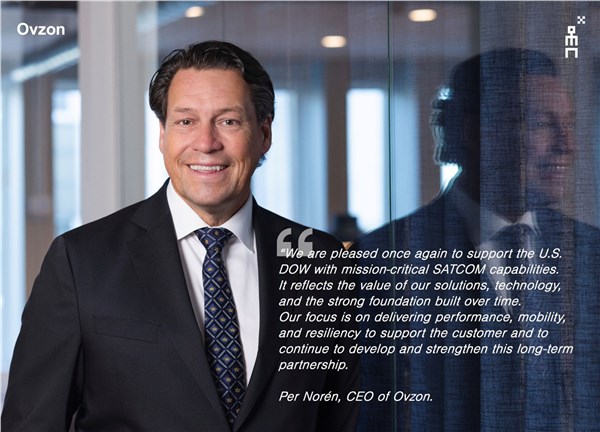 Ovzon Receives Order from the US DoW of 1.3 MUSD