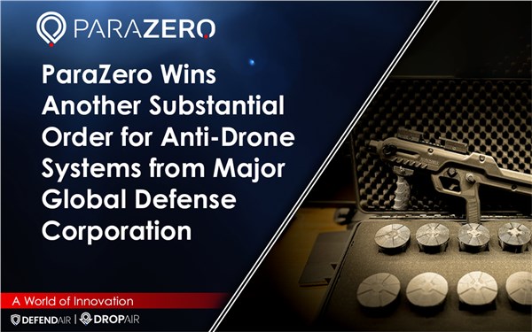 ParaZero Secures a New Order for DefendAir Counter-UAS Systems from Israeli Defense Entity