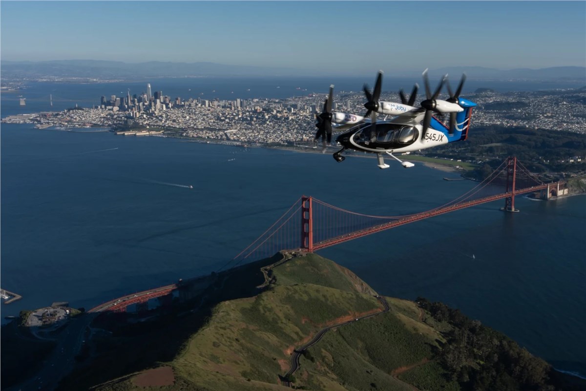 Joby Completes Piloted Electric AirTaxi Flight Across San Francisco Bay and Around the Golden Gate  Joby Aviation &copy;